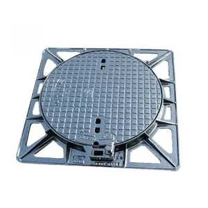 Custom Manhole Covers Round EN124 Ductile Cast Iron 500mm Round Recessed Manhole Cover And Frame