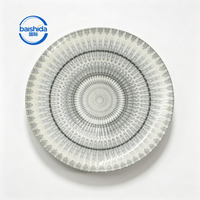 Assiette de Présentation en Porcelaine à Design Radial Créatif 20,5 cm, Luxe Géométrique, Compatible Lave-Vaisselle pour Mariages, Banquets et Décorations de Fête
