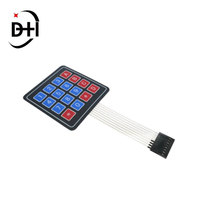 Teclado de matriz/matriz 4x4, 16 teclas, membrana de interruptor, para arduino 4X4