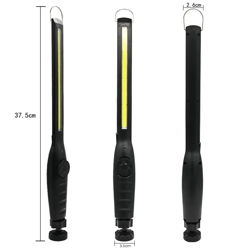 Luz de led cob recarregável, luz de inspeção usb magnética com luz slim para trabalho