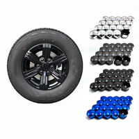 Vente en gros d'écrous de roue en alliage pour voiture Bouchon anti-poussière en plastique ABS 17mm 19mm 21mm Convient pour Tesla Land Rover Toyota Buick (Gris)