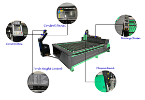 Sistema de corte por plasma CNC de precisión para placas de acero inoxidable-Configuración de antorcha de alta velocidad 300A - Product Image 2