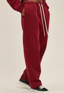 Pantalons de survêtement pour hommes en gros personnalisés par le fabricant 2026, pantalons de sport amples pour hommes, molleton épais 350 g/m², pantalon droit - Product Image 3