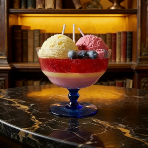 Bougies dessert artisanales en cire de soja simulée, parfumées à l'arôme de crème glacée, en forme de bol à céréales, pour décoration et aromathérapie - Product Image 4