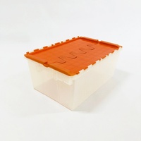 Boîtes de rangement empilables 100% PP vierge, bacs de transport, personnalisables (couleur et logo), caisses en plastique avec couvercle, écologiques, emboîtables, en promotion