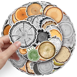 50PCS Ne pas répéter l'autocollant <span class=keywords><strong>d</strong></span>'anneau <span class=keywords><strong>d</strong></span>'<span class=keywords><strong>arbre</strong></span> de feuille de plante vintage - Product Image 3