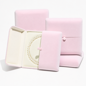 Luxury Velvet Necklace Organizer Box Double Door <b>Jewelry</b> Storage Case for Necklace Bracelet Accessories and <b>jewelry</b> brands - Product Image 3