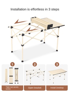 <span class=keywords><strong>Table</strong></span> de <span class=keywords><strong>camping</strong></span> en plein air pliable légère à vendre chaude <span class=keywords><strong>Table</strong></span> de <span class=keywords><strong>camping</strong></span> en acier stable portable pour pique-nique - Product Image 3