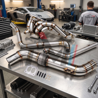 Kit de Turbo de Alto Flujo TM Performance para BMW B58 GEN1 1 2 3 4 Series, Colector de Escape SS304 con Brida T4, Tubo de 3mm de Espesor