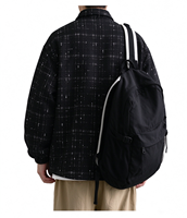 Veste en tweed vintage Y2K surdimensionnée de style streetwear personnalisé, veste de haute qualité pour le streetwear et le hip hop, manteau noir nuit étoilée