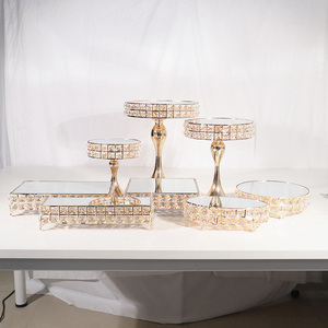 Soporte de <span class=keywords><strong>Pastel</strong></span> de Metal y Cristal para Pasteles de Boda, Accesorios para Pasteles, Suministros para Hoteles y Fiestas de Boda, Año Nuevo 2021 - Product Image 5