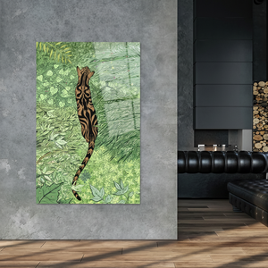 Lienzo Impreso con Diseño de Safari: Decoración de Pared con Tigre, Elegante Obra de Arte Animal, Arte en Vidrio Templado - Product Image 3