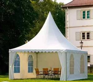 Tente <span class=keywords><strong>Pagode</strong></span> 6x6m en Alliage d'Aluminium et Tissu PVC, Imperméable Intérieur/Extérieur Toutes Saisons, pour Mariages - Product Image 5