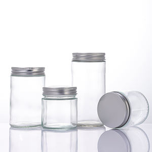 برطمان زجاجي دائري شفاف فارغ للمخللات والمربى والعسل بأغطية معدنية، متوفر بسعات 100 مل، 150 مل، 180 مل، 250 مل، 280 مل، 380 مل، 500 مل - Product Image 3
