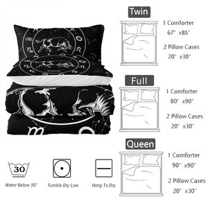 LEO <span class=keywords><strong>ZODIAC</strong></span> Quilt thiết lập cho tất cả các lứa tuổi Trọng lượng nhẹ Quilted <span class=keywords><strong>bedding</strong></span> với 1 Comforter & 2 vỏ gối - Product Image 6