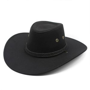Sombrero Vaquero Unisex de Gamuza Barato al por Mayor, Sombrero de Sol de Moda con Ala Ancha para Deportes al Aire Libre, Viajes, Equitación, Hombres - Product Image 5