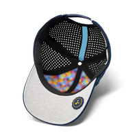 En gros, Casquette 6 panneaux Oxford Terry Sportive Dobby Respirante Imperméable avec Étiquette en Caoutchouc Personnalisée, Broderie et Logo en Cuir ML Half Net