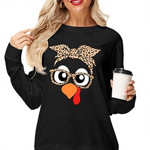 Women's Autumn Winter New Waterproof Animal Print Knitted Anti-Pilling Pullover Crewneck Contrast Color Loose Sweat Long - Product Image 1