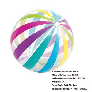 Pelota de playa inflable de arcoíris, juguetes para piscina, adecuados para juegos acuáticos de verano y suministros para fiestas de cumpleaños infantiles - Product Image 5