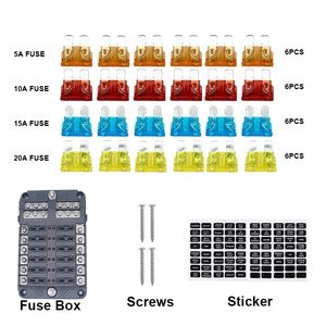 Bloc de fusibles marin universel à lame de 100 ampères, 12 voies, circuit CC 12 V, boîte à fusibles <span class=keywords><strong>pour</strong></span> <span class=keywords><strong>voiture</strong></span>, bateau, automobile - Product Image 6