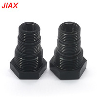 Adaptor Filter Oli Otomotif Seri JXSS015 3-in-1 Baru 1/2-28 5/8-24 Female 3/4-16 13/16-16 3/4NPT Male Hitam Anodized