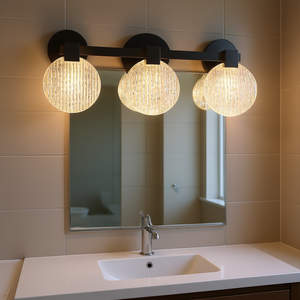 5 Light 30W Dimmable LED Bathroom Vanity Light Bar Warm 3000K Black Wall Lights <b>Acrylic</b> Lighting Fixtures - Product Image 2