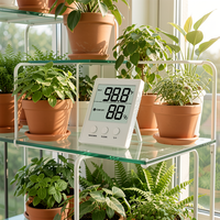 Grand écran LCD, thermomètre et hygromètre numériques pour la maison et le bureau, avec enregistrement des données, hygromètre d'intérieur C&F