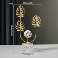 Décoration de table de luxe en verre acrylique et cristal avec accents dorés pour l'intérieur de la maison, les fêtes, le salon, les mariages et autres événements.