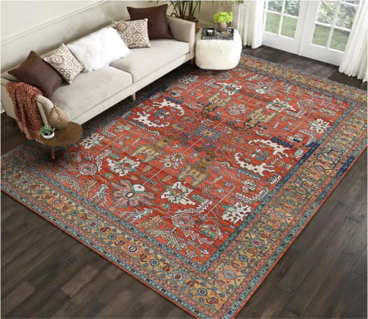 100% Polyester Eco-friendly Mat Sitting Room Luxury Rugs
