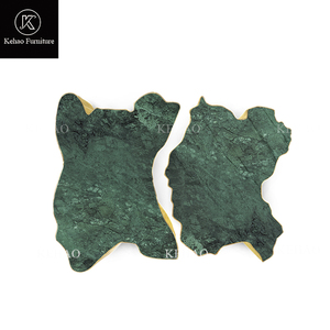 Lusso Design unico in marmo Eden Top Gold centro tavolo nordico dorato in acciaio inox tronco albero tavolini da caffè per Villa - Product Image 4