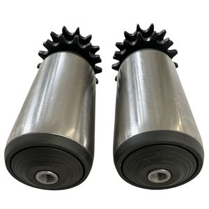 Galvanizli boru rulman yeni durum çelik zincir dişlisi bölüm ile dayanıklı karbon malzeme taşıma ekipmanları konveyör rulo - Product Image 3