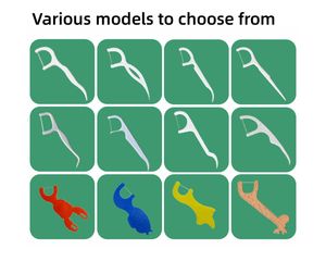 Logo personalizzato 50 conteggi denti per la pulizia del filo interdentale usa e getta cerato con sapore di menta in Nylon di bambù e PTFE - Product Image 4