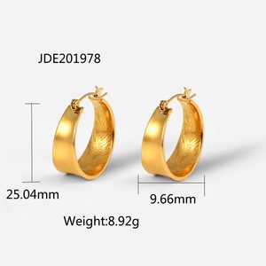 ต่างหูห่วงหนาหรูหราสำหรับผู้หญิง สแตนเลสสตีล XRJewelry เหมาะสำหรับวันครบรอบ สวมใส่ได้ทั้งแบบลำลองและแบบสปอร์ต - Product Image 2