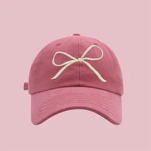 Özel spor şapkaları nakış logosu moda tasarım ilmek kadınlar beyzbol kapaklar