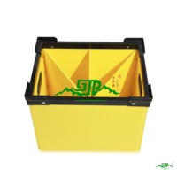 Boîte de rangement réutilisable en PP avec insert pour carte-couteau