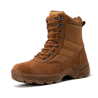 Bottes de randonnée de haute qualité pour l'extérieur, en cuir de vache, bottes tactiques d'entraînement dans le désert pour hommes