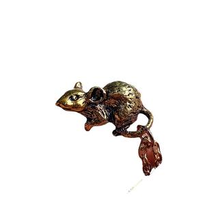 Collier pendentif en forme de souris, animal mignon, sportif, plaqué or, tendance européenne et américaine, pour <span class=keywords><strong>animaux</strong></span> de compagnie, souris des bois, chaîne en bambou, unisexe - Product Image 5