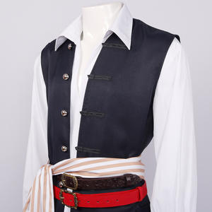 Costume da <span class=keywords><strong>Pirata</strong></span> <span class=keywords><strong>Jack</strong></span> Sparrow per Uomo Adulto, Abbigliamento Medievale Rinascimentale, Giacca per Cosplay da <span class=keywords><strong>Pirata</strong></span> - Product Image 4