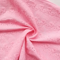 Tissu de broderie Floral blanc uni tissé en coton pur personnalisé de haute qualité pour robe de fille