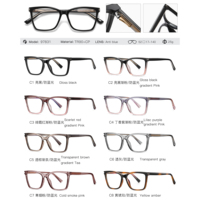 MS 97831 Nouvelles lunettes anti-lumière bleue pour femmes, monture carrée géométrique, branches fines et minimalistes, légères et polyvalentes