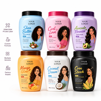 Série de crèmes capillaires professionnelles hydratantes, lissantes, biologiques, véganes et nourrissantes pour cheveux abîmés, avec fonction réparatrice