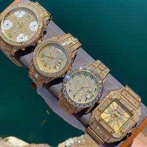 2022 gioielli di moda orologi Hip Hop con diamanti Bling Iced Out orologi al quarzo da <span class=keywords><strong>donna</strong></span> da uomo <span class=keywords><strong>orologio</strong></span> con <span class=keywords><strong>quadrante</strong></span> rosa di lusso per <span class=keywords><strong>donna</strong></span> uomo - Product Image 3
