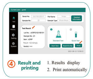Analyseur d'immunofluorescence pour animaux de compagnie CP4 CPV AG Test pour chat et chien avec fonction d'analyse de la grossesse canine - Product Image 4