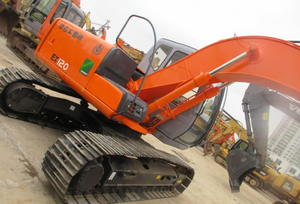 Mini-excavatrice sur chenilles HITACHI ZX120 d'occasion, prix bas, livraison gratuite, nouveau modèle, hydraulique, agricole, 12 tonnes, moteur Isuzu, pompe - Product Image 5