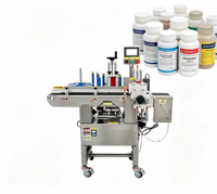 Machine d'étiquetage horizontale GMP pour flacons, ampoules et liquides oraux, avec positionnement de précision, automatique, électrique, pour boîtes métalliques et cartons