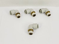 (lot isi 4) S'pore Kq2l06-02as Male Elbow One Touch Fitting (10mm X 1/4r) Baru, Asli, Tersedia, dengan Garansi Satu Tahun