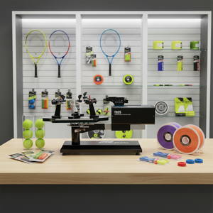 Macchina Computerizzata Automatica per Incordatura 302, Avvolgitore Universale per Racchette da Tennis e Badminton, in Lega d'<span class=keywords><strong>Acciaio</strong></span> Nero - Product Image 2