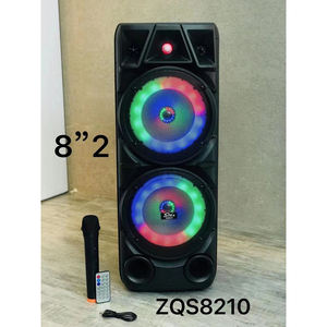 ZQS-8210 Haut-parleur sans fil portable best-seller ZQS Double haut-parleur à cornes de 8 pouces Grand haut-parleur de basses avec écran LED - Product Image 4
