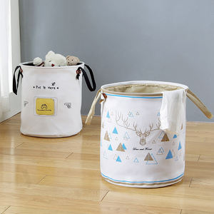 <span class=keywords><strong>Cubo</strong></span> de almacenamiento de juguetes de plástico plegable de tamaño extra grande, cesta de <span class=keywords><strong>ropa</strong></span> <span class=keywords><strong>sucia</strong></span> de tela para el hogar, <span class=keywords><strong>ropa</strong></span> <span class=keywords><strong>sucia</strong></span> plegable gruesa - Product Image 3