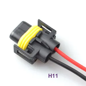 2 pin h1 h3 h4 h7 h8 h11 9005 9006 erkek dişi ampul soketi ile 10cm tel kablo